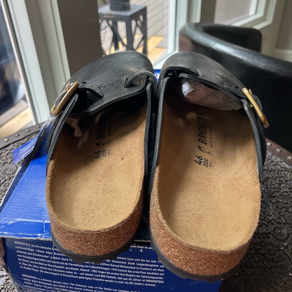 BIRKENSTOCK BOSTON BOLD GAP CLOGS IN BLACK 46 13 - Picture 10 of 12